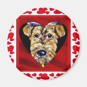 Aimant J'adore les Airedales