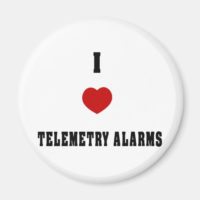 Aimant J'adore les alarmes de télémétrie (Devant)