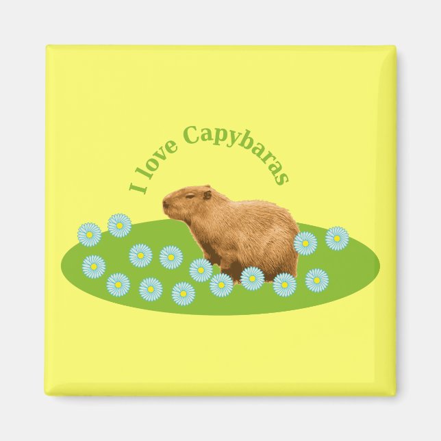 Aimant J'adore les Capybaras (Devant)
