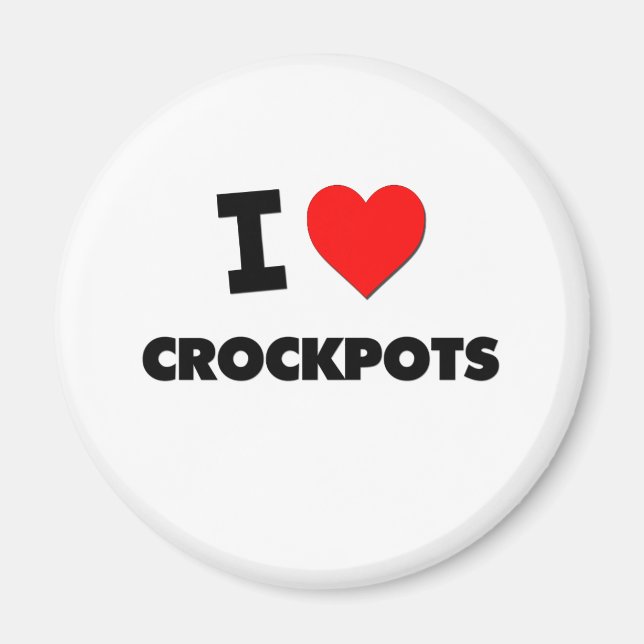 Aimant J'adore les Crockpots (Devant)