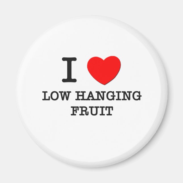 Aimant J'adore les fruits à faible pendaison (Devant)
