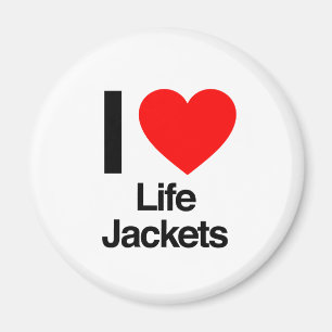 Aimant j'adore les gilets de sauvetage