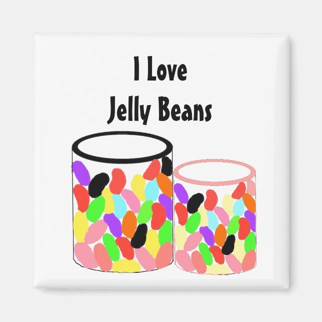 Aimant J'adore les Jelly Beans (Devant)