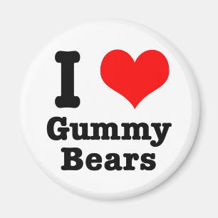 Aimant J'ADORE les ours en gélatine