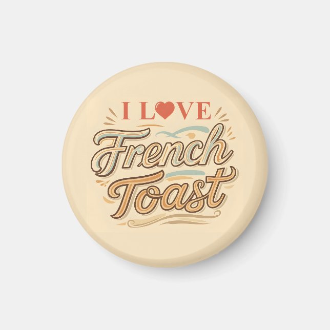 Aimant J'adore les toasts français (Devant)