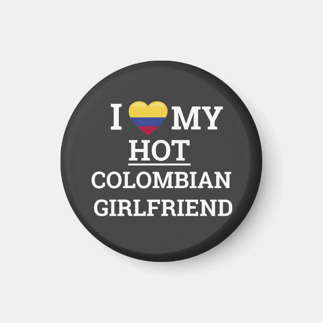 Aimant J'adore ma copine colombienne sexy  (Devant)