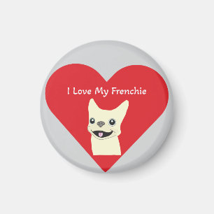 Aimant J'adore mon Frenchie, Lavender