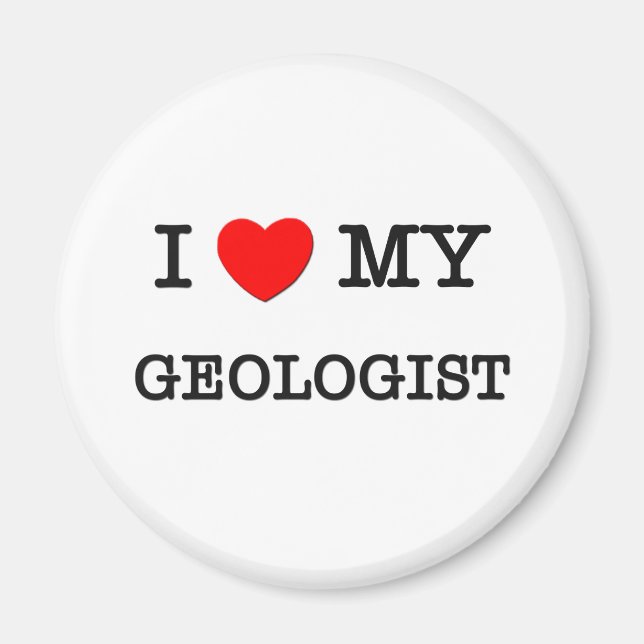 Aimant J'adore mon GEOLOGISTE (Devant)
