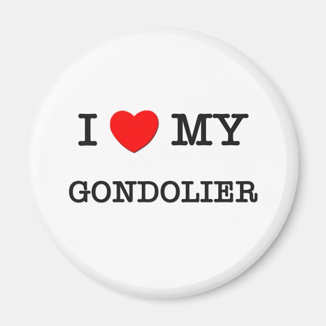 Aimant J'adore mon GONDOLIER (Devant)