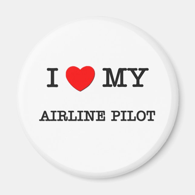 Aimant J'adore mon PILOTE AÉRIEN (Devant)