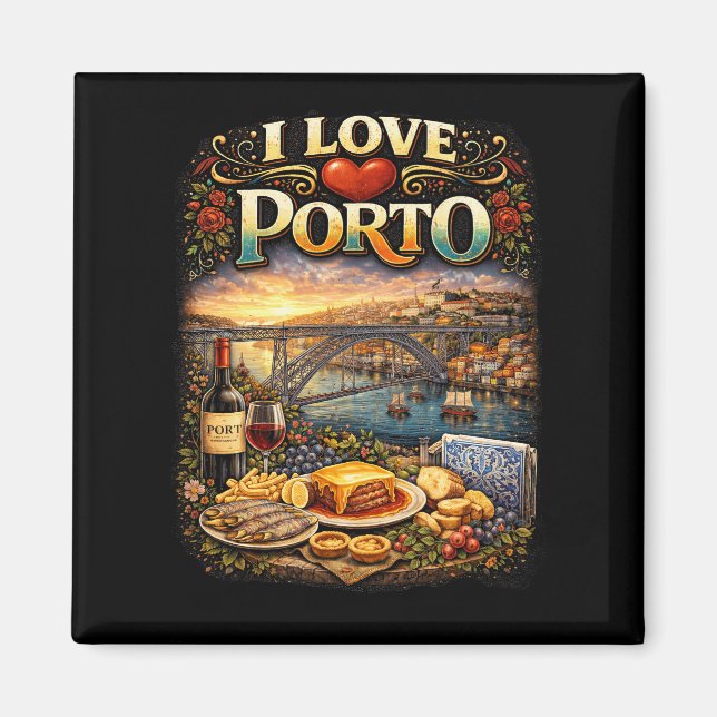 Aimant J'adore Porto (Devant)