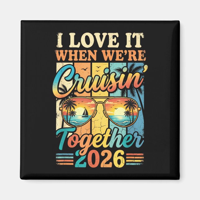 Aimant J'adore quand on fait une croisière ensemble 2026  (Devant)