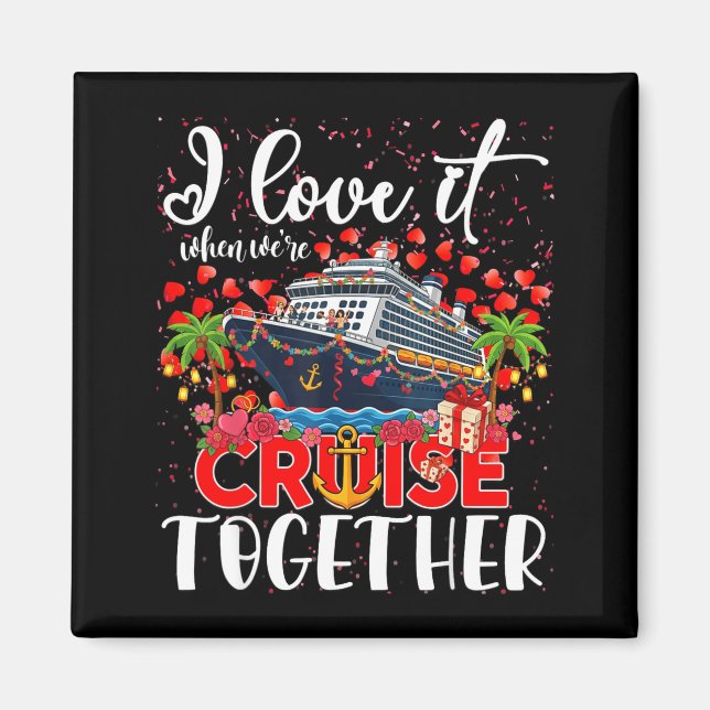 Aimant J'adore Quand On Fait Une Croisière Ensemble Coupl (Devant)
