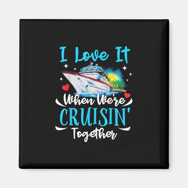 Aimant J'adore quand on fait une croisière ensemble Crois (Devant)