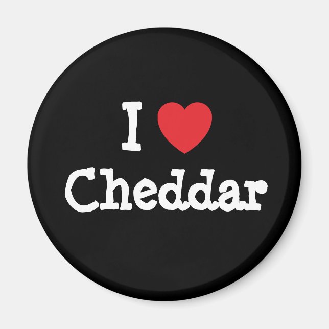 Aimant J'adore T-shirt coeur Cheddar (Devant)