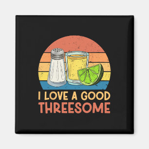 Aimant J'adore un bon Tequila à trois pour le Cinco De Ma