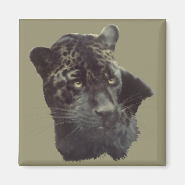 Aimant Jaguar noir (Devant)