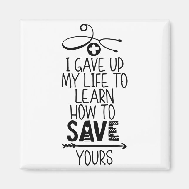 Aimant J'ai abandonné ma vie pour apprendre à sauver la t (Devant)