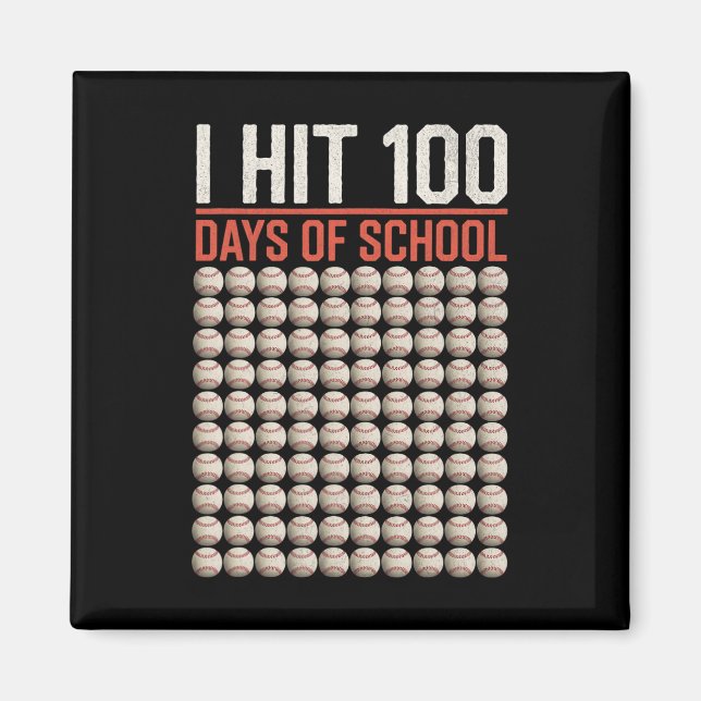 Aimant J'ai atteint 100 jours d'école Drôle Bysebyll 100è (Devant)