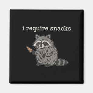 Aimant J'Ai Besoin De Snacks Chemise Raccoon Hommes Femme