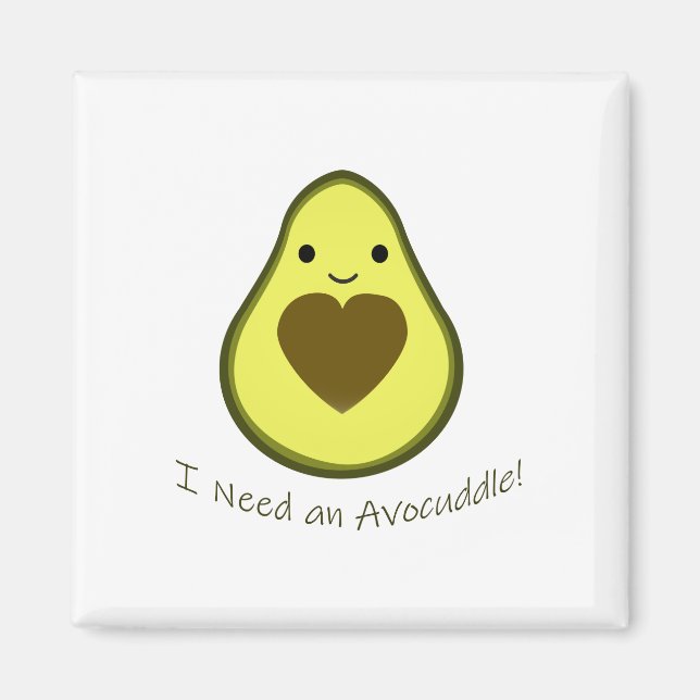 Aimant J'ai besoin d'un avocat Cute Kawaii Avocado (Devant)