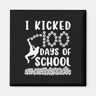 Aimant J'ai botté 100 jours de soccer à l'école 100e jour