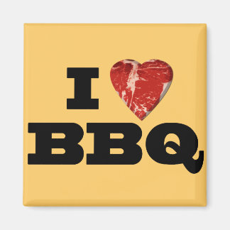 Aimant J'ai coeur BBQ, Steak Heart Shape Funny Grilling