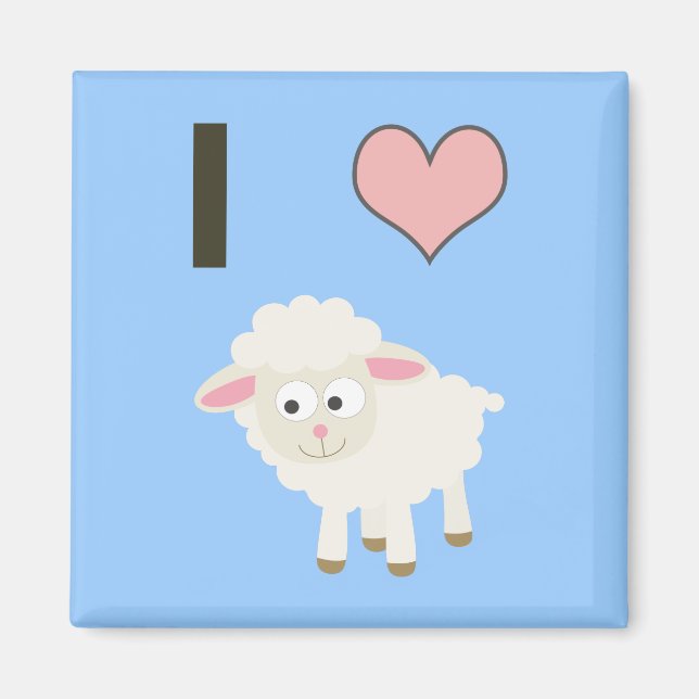 Aimant J'ai coeur Sheep (Devant)