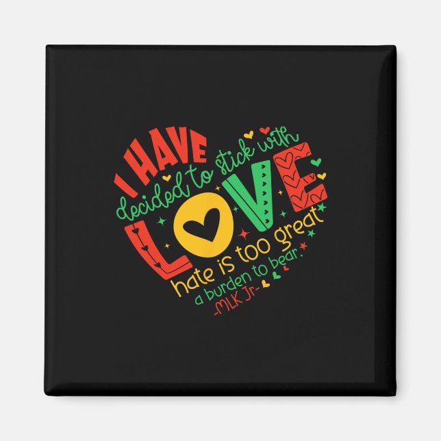 Aimant J'ai décidé de m'en tenir à l'amour Mlk Mois de l' (Devant)