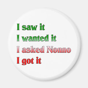 Aimant J'ai demandé Nonno