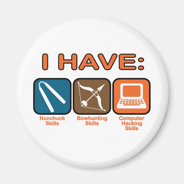 Aimant J'Ai Des Compétences Napoléon Dynamite (Devant)