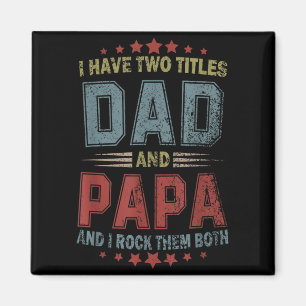 Aimant J'ai deux titres Papa et Papa Fête des pères 4