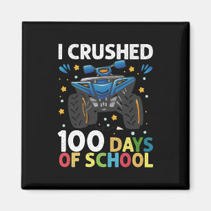 Aimant J'ai écrasé 100 jours de l'école Monster Truck Boy
