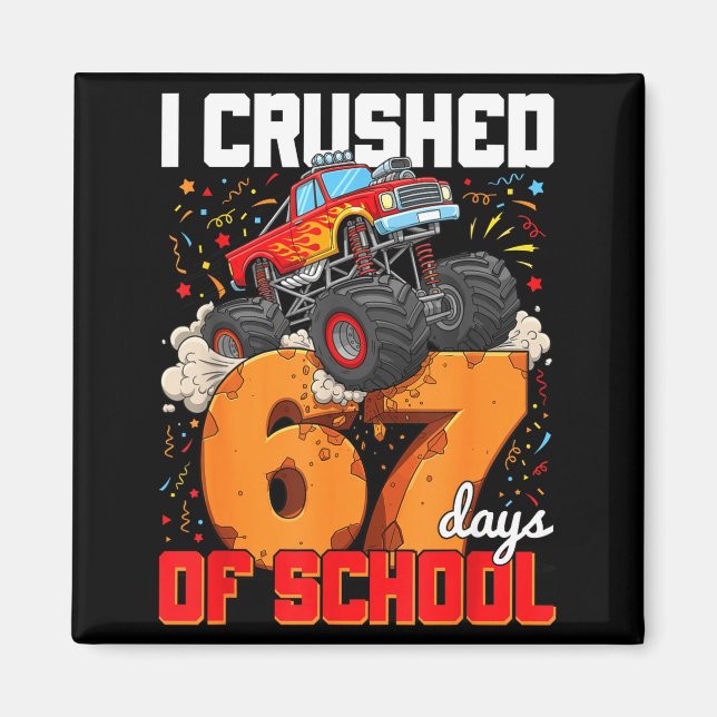 Aimant J'ai écrasé 67 jours d'école Génération Alpha Argo (Devant)