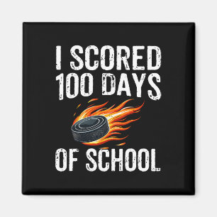 Aimant J'Ai Été Score De 100 Jours De Hockey Scolaire Enf