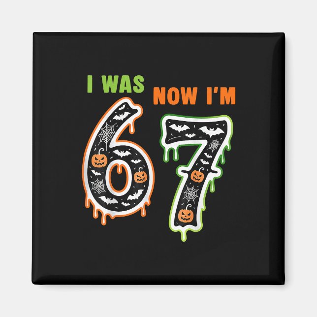 Aimant J'ai eu 7 ans pour mon anniversaire J'étais 6 main (Devant)