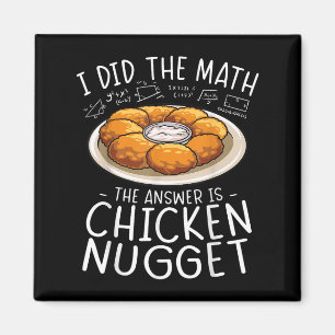 Aimant J'Ai Fait Math Chicken Nugget Lover Funny Nerd Hum