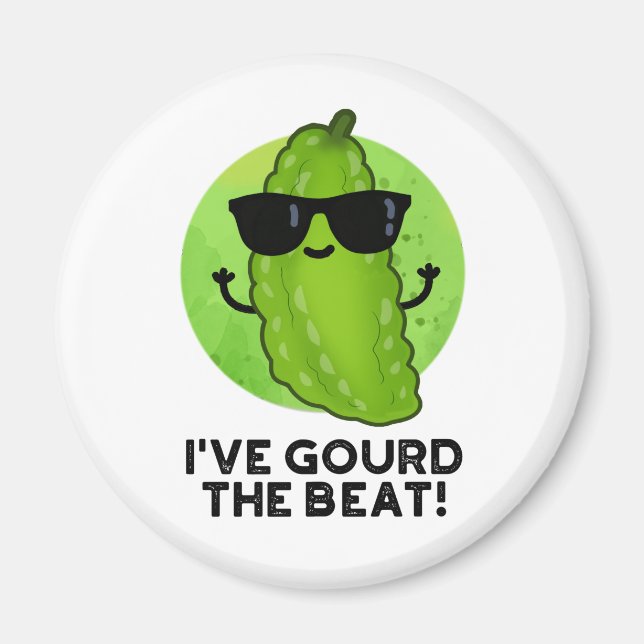 Aimant J'Ai Gourd The Beat Funny Veggie Pun (Devant)