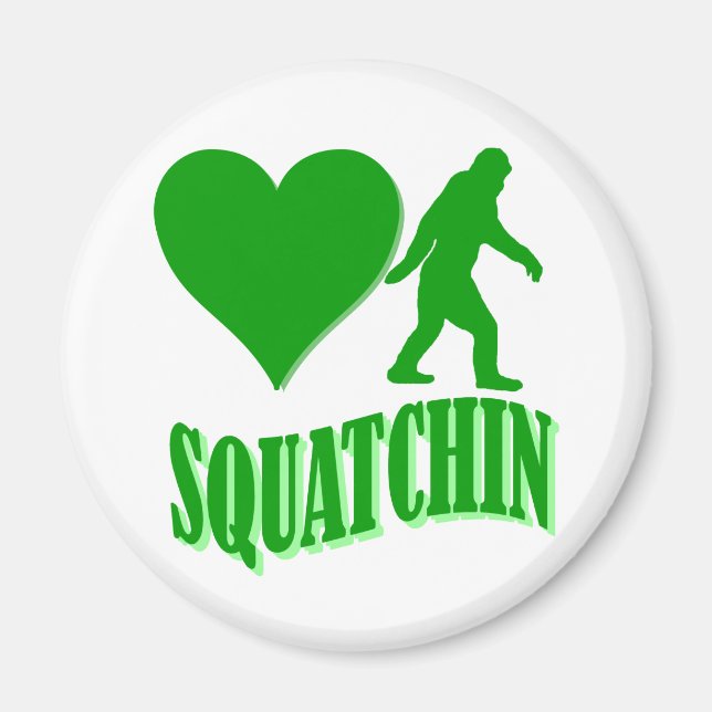 Aimant J'ai le coeur squatchine (Devant)