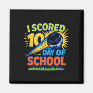 Aimant J'ai marqué 100 jours de célébration de soccer à l