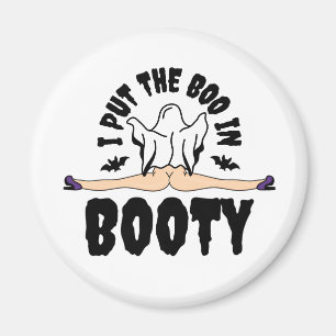 Aimant J'ai mis le Boo dans Booty Funny Halloween Ghost w