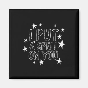 Aimant J'Ai Mis Un sort Sur Vous Rétro Halloween Les Chem