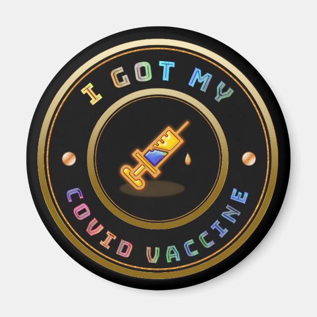 Aimant J'Ai Obtenu Mon Vaccin Contre Le COVID (Devant)