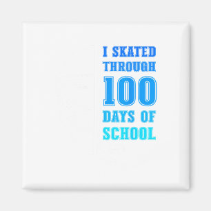 Aimant J'ai patiné pendant 100 jours d'école garçon de ho