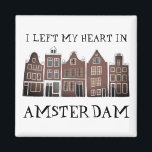 Aimant J'ai quitté mon coeur à Amsterdam Holland Canal Ma<br><div class="desc">Décorez votre maison avec ce doux tourbillon Amsterdam abrite l'aimant de l'art motif. Faites un grand cadeau de ménage, d'anniversaire ou de mariage! Vous pouvez le customiser et modifier ou ajouter du texte. Consultez ma boutique pour plus de couleurs et de motifs ! Et plus d'articles assortis comme des totes,...</div>