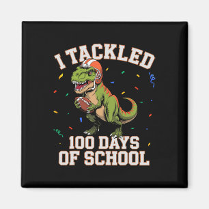 Aimant J'ai relevé le défi de 100 jours d'école Dino T-re