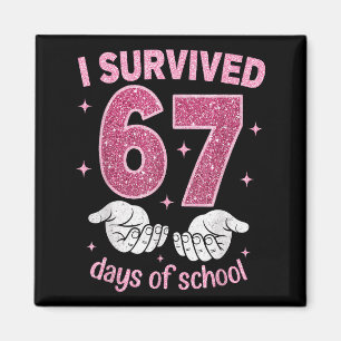 Aimant J'ai survécu 67 jours d'école Génération Alpha Arg
