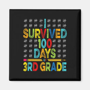 Aimant J'Ai Survécu À 100 Jours De 3E Année 100E Jour De 