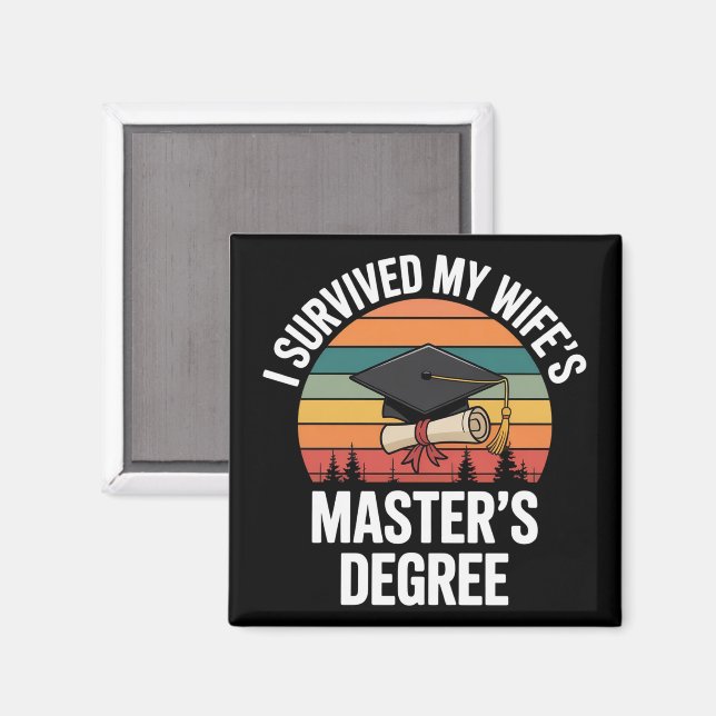 Aimant J'ai survécu à la remise des diplômes de master de (Recto/Verso)