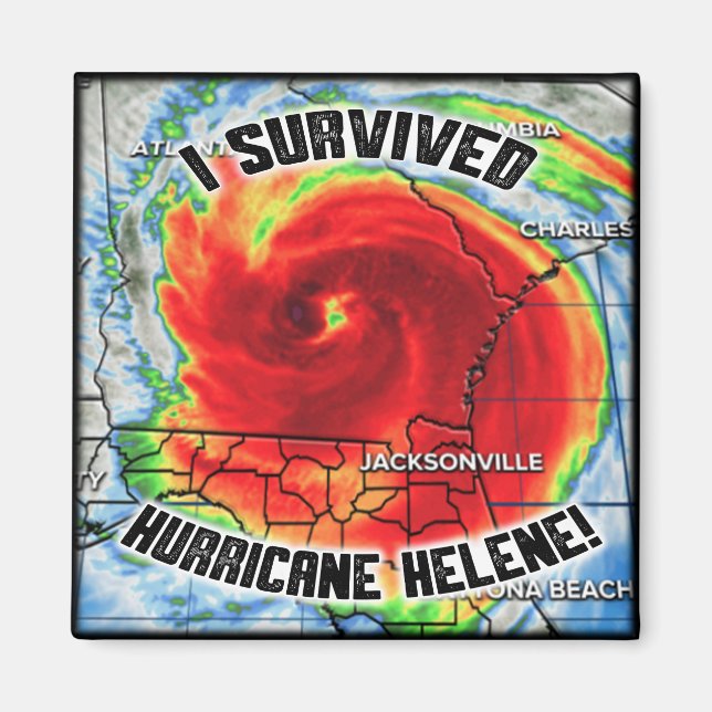 Aimant J'ai survécu à l'ouragan Helene (Devant)